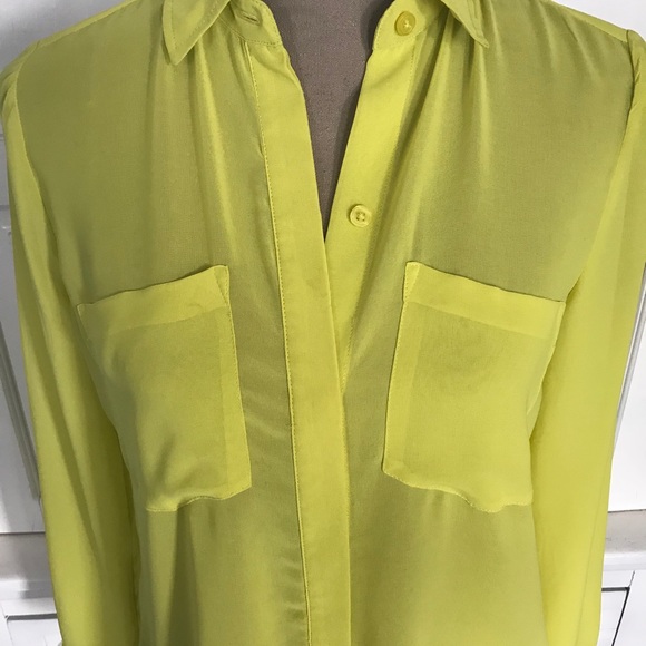 Chartreuse Rock & Republic Blouse - Picture 2 of 7